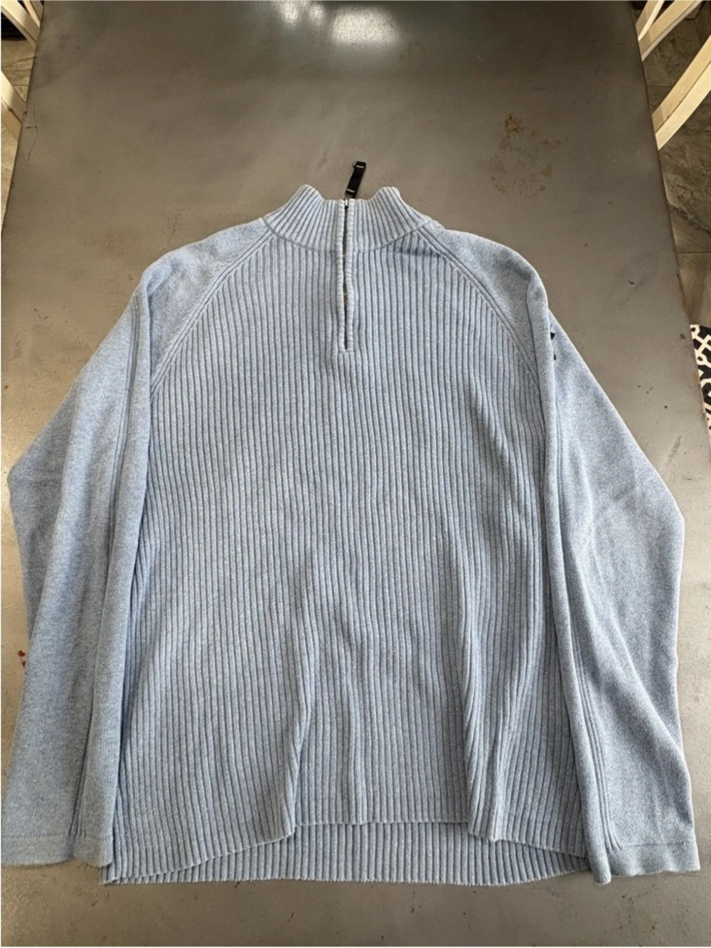 Nautica Jeans Co Y2K Ribbed Quarter Zip Sweater BlueMen's XL Pullover
